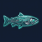 Trought Tech Fish Icon - Solid Background